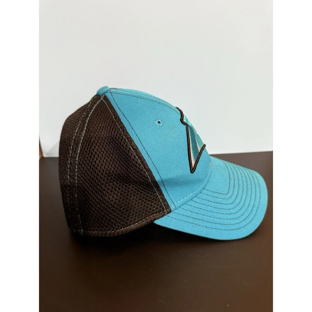 Carolina Panthers Hat Fitted Mens Small Medium Blue Black New Era Football Cap